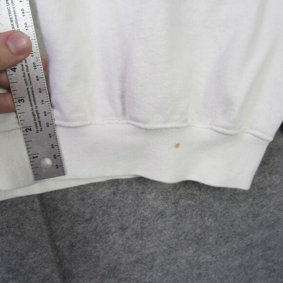 Barry's Sweatshirt Mens 2XL White Crewneck Pullover Gym Fitness Athletic Logo - Picture 5 of 9